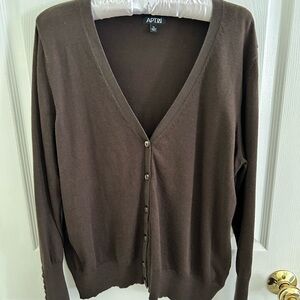 Apt. 9 Chocolate Button-Up Cardigan
